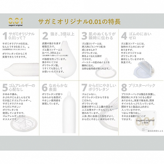 18DSC,成人用品,Sagami - Original 相模原創 0.01 大碼 (日本版) 10片裝,4974234619351