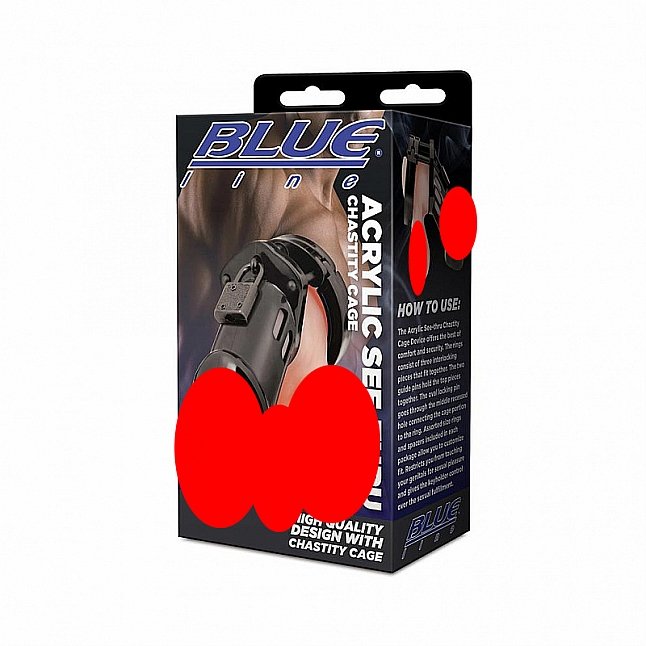 18DSC,成人用品,BLUE line - 男用亞克力貞操鎖 開啟,4890808263327