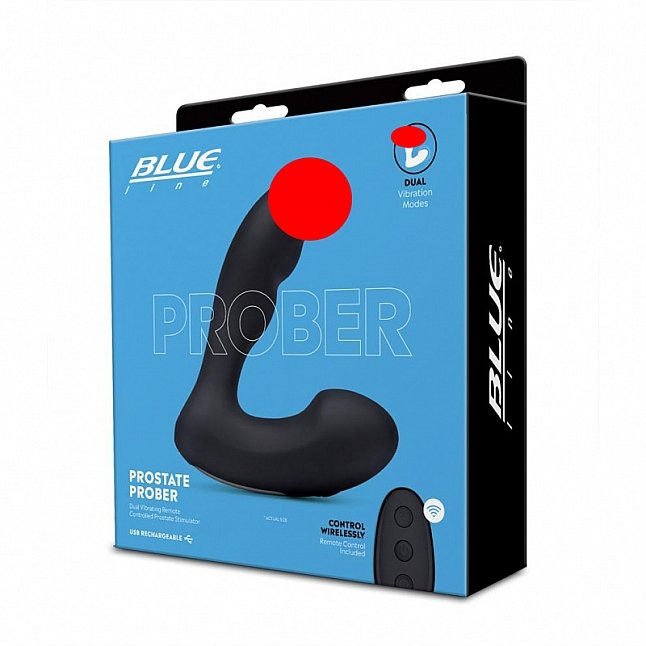 18DSC,成人用品,BLUE line - Prober 無線搖控矽膠前列腺震動器,4890808254134