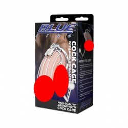 BLUE line - 男用鋁合金貞操鎖連會陰刺激器 BLUE line - 男用鋁合金貞操鎖連會陰刺激器