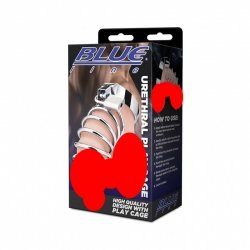 BLUE line - 男用鋁合金貞操鎖連尿道塞 BLUE line - 男用鋁合金貞操鎖連尿道塞