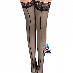 La CoCo 孔雀花邊大腿襪