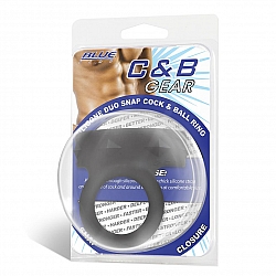 BLUE line - Silicone Duo Snap Cock & Ball Ring