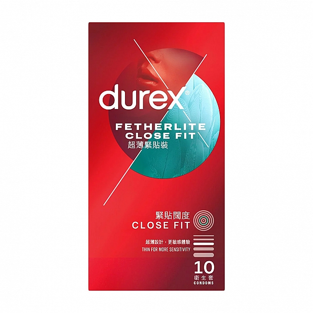 Durex - 杜蕾斯超薄緊貼裝 10片裝,18DSC 成人用品店,4895173258602