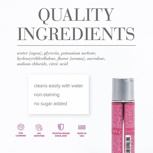 18DSC,成人用品,System Jo - H2O 棉花糖味可食用潤滑油 旅行裝 5ml,796494750018