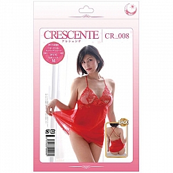 CRESCENTE - CR-008 Sexy Red Mesh Babydoll