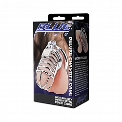 BLUE line - Aluminum Alloy Chastity Cage Deluxe