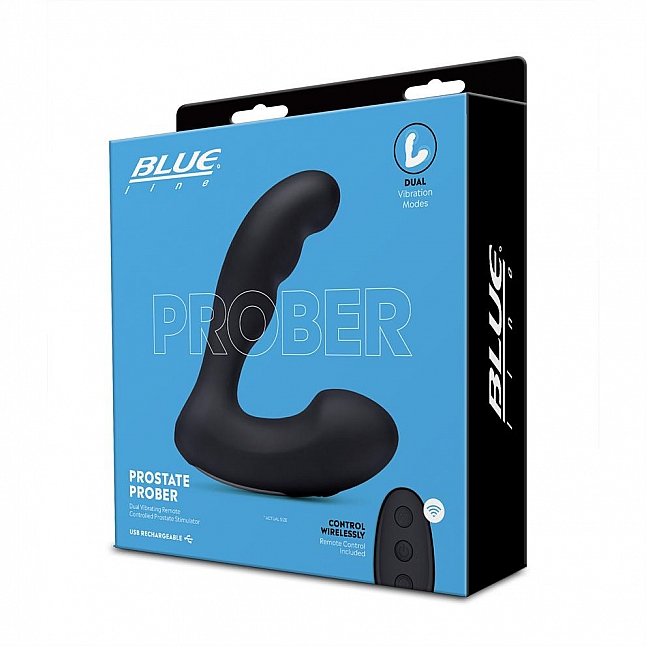 18DSC,成人用品,BLUE line - Prober 無線搖控矽膠前列腺震動器,4890808254134