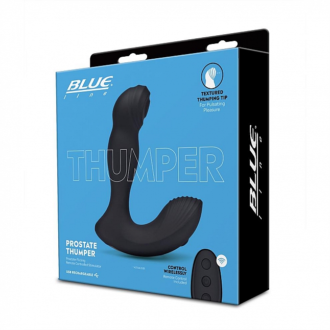 18DSC,成人用品,BLUE line - Thumper 無線搖控矽膠震動脈衝前列腺按摩器,4890808254158
