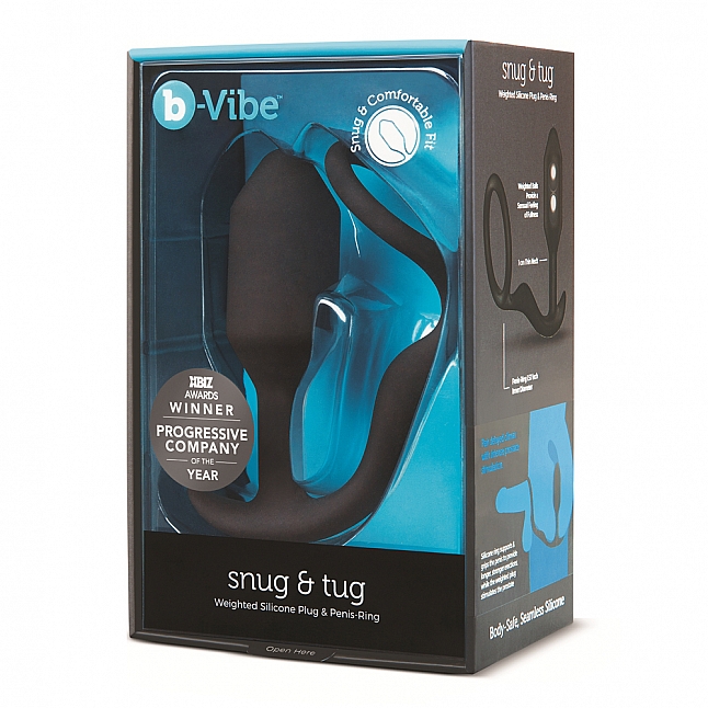 b-Vibe - Snug & Tug Plug 矽膠持久環後庭塞,18DSC 成人用品店,4890808227039