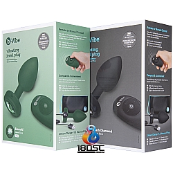 b-Vibe - Jewel Plug 無線遙控寶石後庭塞 中大碼