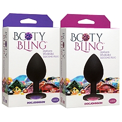 Doc Johnson - Booty Bling 矽膠水晶後庭塞 大碼 Doc Johnson - Booty Bling 矽膠水晶後庭塞 大碼