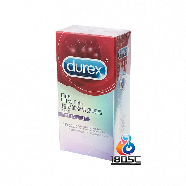 Durex - 杜蕾斯 超薄倍滑裝更薄型 (香港版) 10片,18DSC 成人用品店,5052197016116