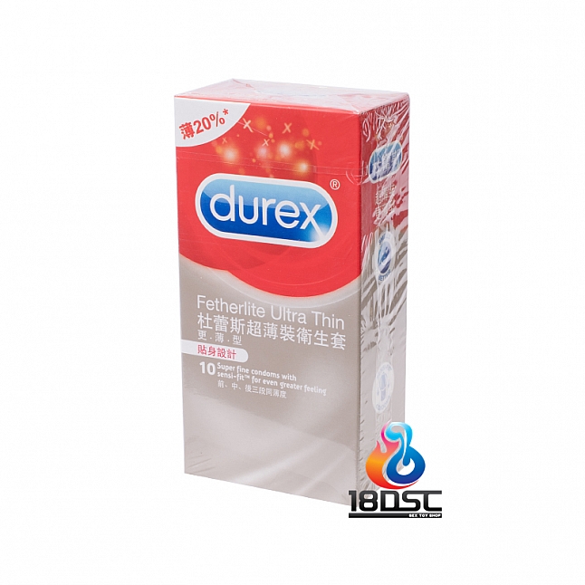 Durex - 杜蕾斯 超薄裝更薄型 (香港版) 10片,18DSC 成人用品店,5038483998816