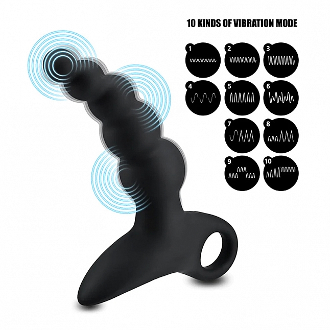 18DSC,Sex Toys,Royal Kraken - Spartacus ASHUR Rechargeable Vibrating Anal Beads,6970670350337