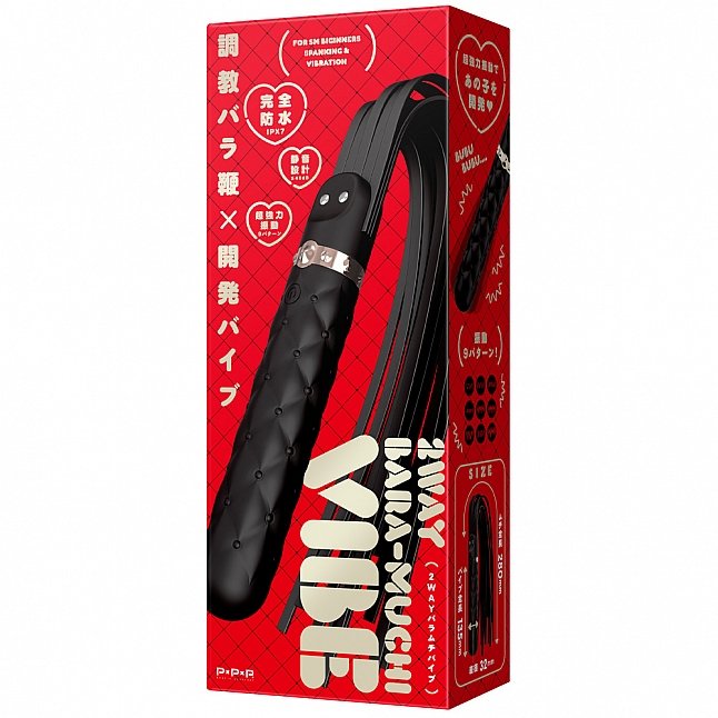 18DSC,成人用品,EXE - 2 WAY BARA-MUCHI VIBE 鞭子震動按摩棒,4582616142825