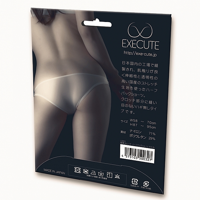 EXE CUTE - 微透視半包臀小內褲,18DSC 成人用品店,4573103500327