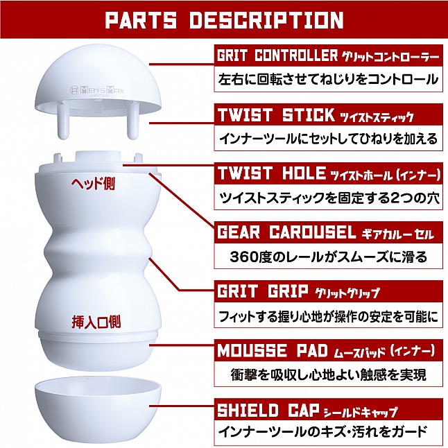 18DSC,成人用品,MEN'S MAX - Grit  可調節式飛機杯,4580395736297