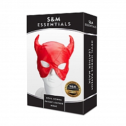 S&M Essentials - Devil Horns Patent Leather Mask