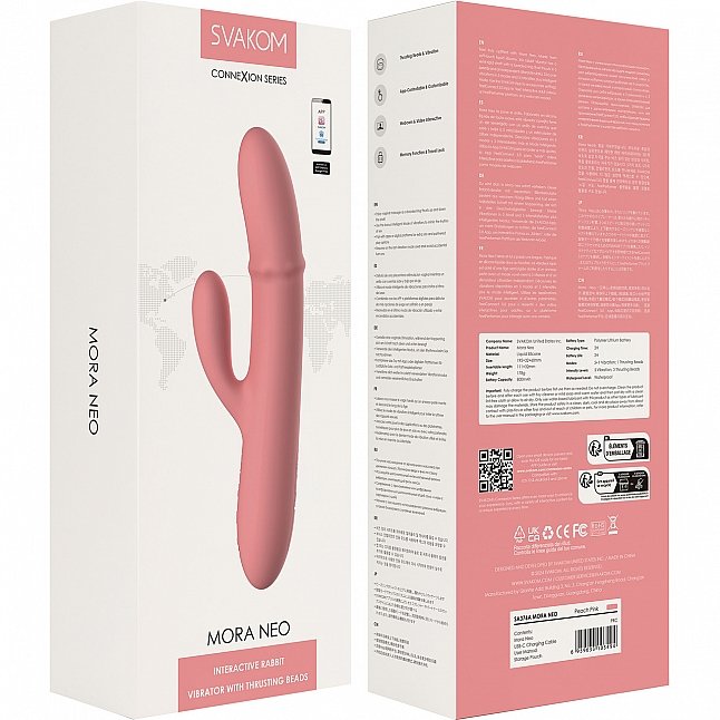 18DSC,成人用品,SVAKOM - Mora NEO 智能無線遙控滾珠式兔頭震動棒,6959633103494