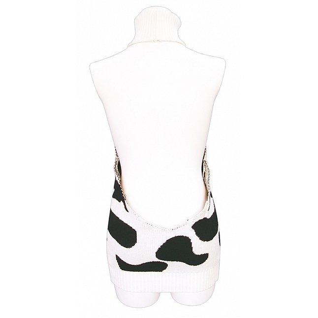 18DSC,Sex Toys,Tamatoys - Cow Print Virgin Killer Sweater for Otokonoko 2L,4589717873825