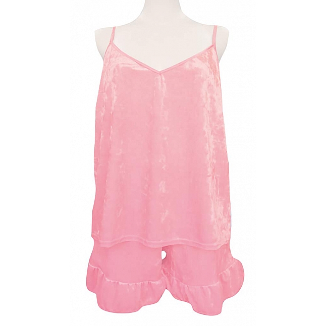 Tamatoys 粉紅色光澤小可愛睡衣套裝 偽娘用 2L,18DSC 成人用品店,4589717860399