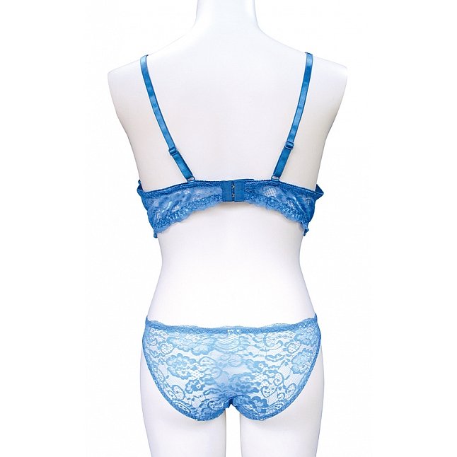 18DSC,Sex Toys,Tamatoys - Lacy Bra and Panties for Crossdressers Light Blue for Otokonoko 2L,4589717871777