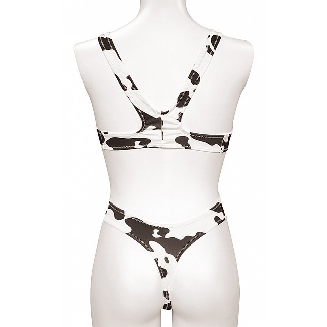 18DSC,Sex Toys,Tamatoys - Open-Front Cow Print Male Crossdresser Swimsuit