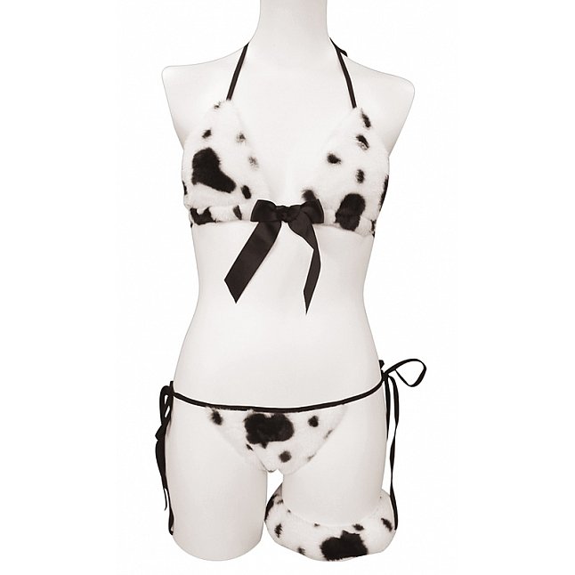 18DSC,成人用品,Tamatoys - 綁帶式毛茸茸比堅尼連腿環,4589717876833