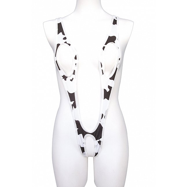 18DSC,成人用品,Tamatoys - 超Deep V奶牛紋泳衣,4589717878424