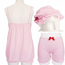 Tamatoys 粉色小可愛睡衣連帽子套裝 偽娘用 2L