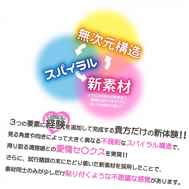 18DSC,成人用品,Toys Heart - 女大學生 清楚系螺旋肉穴 (現役JD 清楚系スパイラル),4526374370151