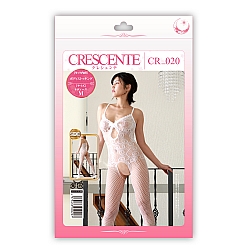 CRESCENTE - CR-020 性感白色連身魚網網衣