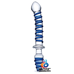 glas - 10" Mr. Swirly Double Ended Glass Dildo & Butt Plug