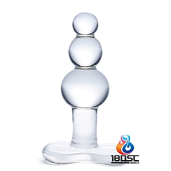 glas - 4" 玻璃後庭拉珠塞