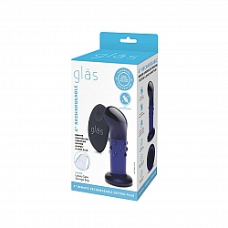 glas - 4" Rechargeable Remote Controlled Vibrating Dotted G-Spot/P-Spot Plug