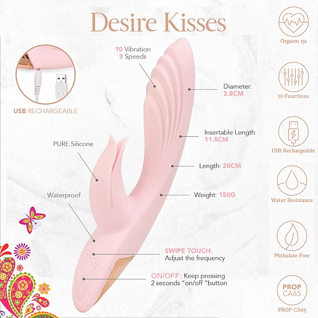 la mome - Desire Kisses 兔頭G點按摩棒,18DSC 成人用品店,6940927830752