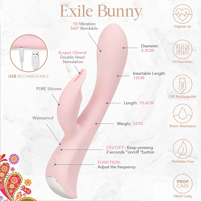 la mome - Exile Bunny 兔頭G點按摩棒,18DSC 成人用品店,6940927830776