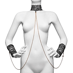 Secret Kisses - 蕾絲頸帶連手枷套裝 Secret Kisses - 蕾絲頸帶連手枷套裝