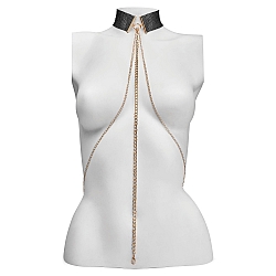 Secret Kisses - 閃亮黑色頸銬連金屬鍊條套裝 Secret Kisses - 閃亮黑色頸銬連金屬鍊條套裝